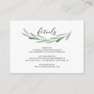 Cartão De Informações Detalhes do Casamento Russo da Frota de Oliveira V