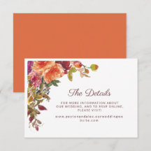 Detalhes do Casamento Site de RSVP Seu Texto
