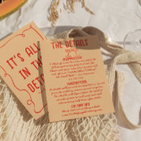 Detalhes do Casamento Único Vermelho Quirky Desenh
