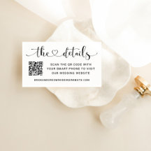 Detalhes do Código QR de Casamento de Script de Co