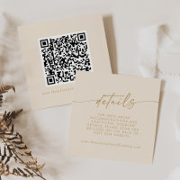 Detalhes do Código QR de Casamento Dourado Boho Ch