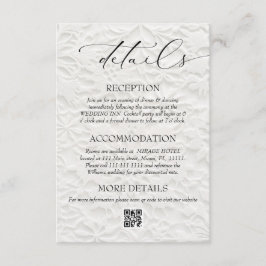 Cartão De Informações Detalhes do Código QR do casamento no inverno