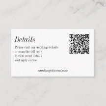Detalhes do Código QR do Casamento Preto e Branco 