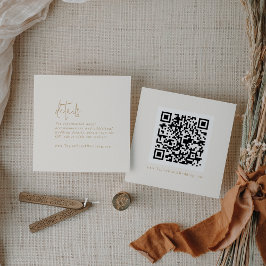 Cartão De Informações Detalhes do Código QR Dourado da Imagem Chic Moder