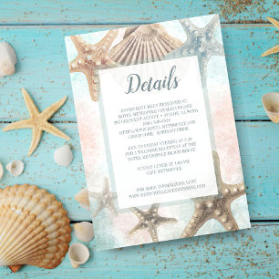 Cartão De Informações Detalhes do Convidado de Casamento Tropical de Sta