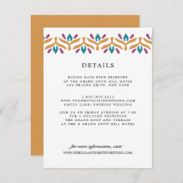 Cartão De Informações Detalhes do Convidado sobre a Arte Popular Indiana