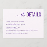 Detalhes do Evento Roxo Elegante