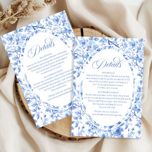 Cartão De Informações Detalhes do fim de semana de casamento floral em t