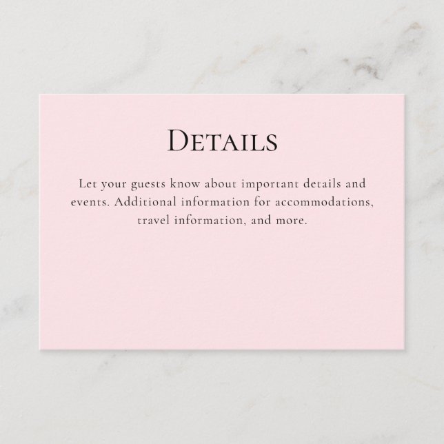 Cartão De Informações Detalhes do Flamingo Rosa (Frente)