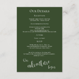 Cartão De Informações Detalhes do nosso lago de montanha rústico