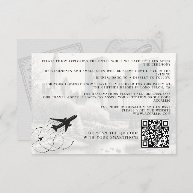 Cartão De Informações Detalhes do Nova Iorque Passport (Frente/Verso)