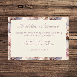 Cartão De Informações Detalhes do Partido Elegante Moderno Blush Bat Mit