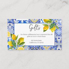 Cartão De Informações Detalhes do presente do Chá de panela de compressã