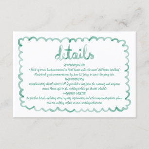 Cartão De Informações Detalhes do Quadro Verde Oleícola Desenhado À Mão