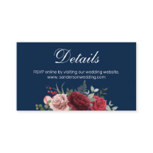 Detalhes do Site de Casamento Floral de marinho Bl