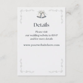 Cartão De Informações Detalhes do Site Sininhos de Casamento Enclosure