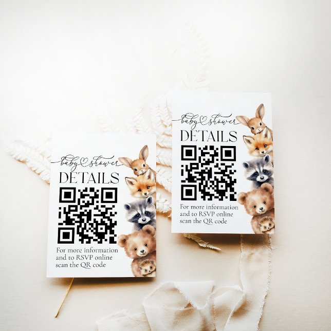 Cartão De Informações DETALHES DOS Chás de fraldas Modernos (Criador carregado)