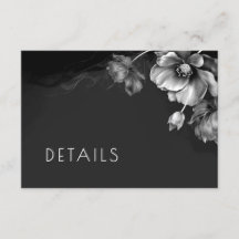 Detalhes Florais Preto Prata