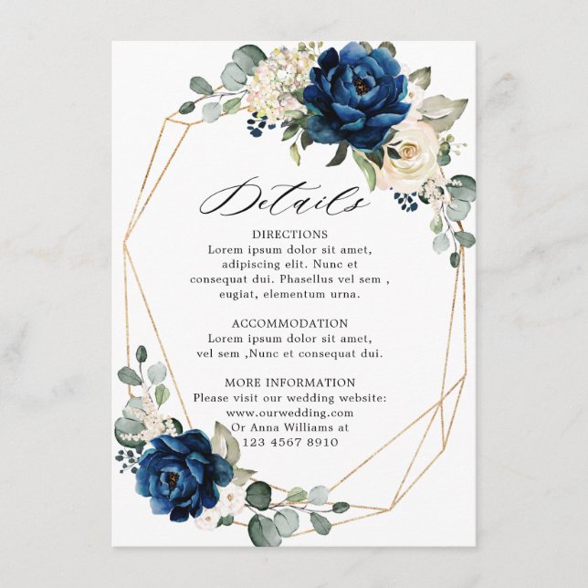 Cartão De Informações Detalhes Geométricos da Ivory do Champanhe Branco  (Frente)