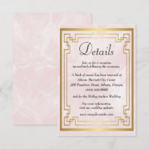 Detalhes Geométricos de Casamento de Marble Rosa