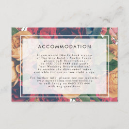 Cartão De Informações Detalhes INFO Casamento Floral Boho Moderno