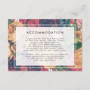 Cartão De Informações Detalhes INFO Casamento Floral Boho Moderno