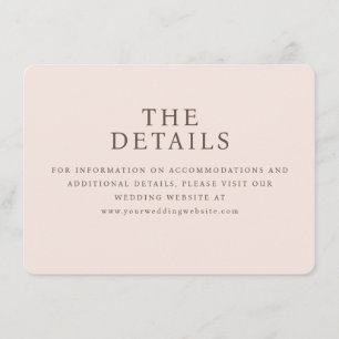 Cartão De Informações Detalhes Minimalistas Bege Elegante