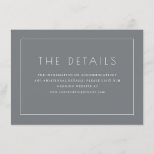 Cartão De Informações Detalhes Minimalistas Cinza Elegantes