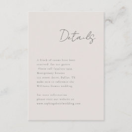 Cartão De Informações Detalhes Mínimos do Script