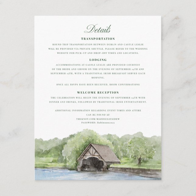 Cartão De Informações Detalhes Personalizados (Frente)