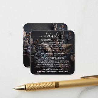 Cartão De Informações Detalhes Personalizados de Borboleta de Metal Stea