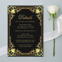 Detalhes Preto Falso Dourado Elegante Vintage Casa