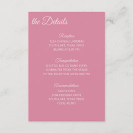 Cartão De Informações Detalhes Rosa Flor