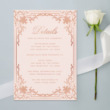 Detalhes Rubor Rose Gold Casamento Vintage Elegant