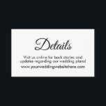 Cartão De Informações Detalhes Simples, Elegante de Casamento Negro e Br<br><div class="desc">Estes cartões de detalhe simples e elegantes manterão seus convidados a par de todos os seus planos de casamento. Simples de personalizar o mínimo ou o máximo que você quiser. Use apenas os campos modelo para personalizar as cartas com seus detalhes. Em seguida, se você quiser alterar mais do que...</div>