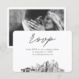 Cartão De Informações Detroit Wedding RSVP