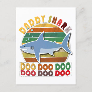 Cartão De Informações Dia de os pais de Shark do Pai Vintage