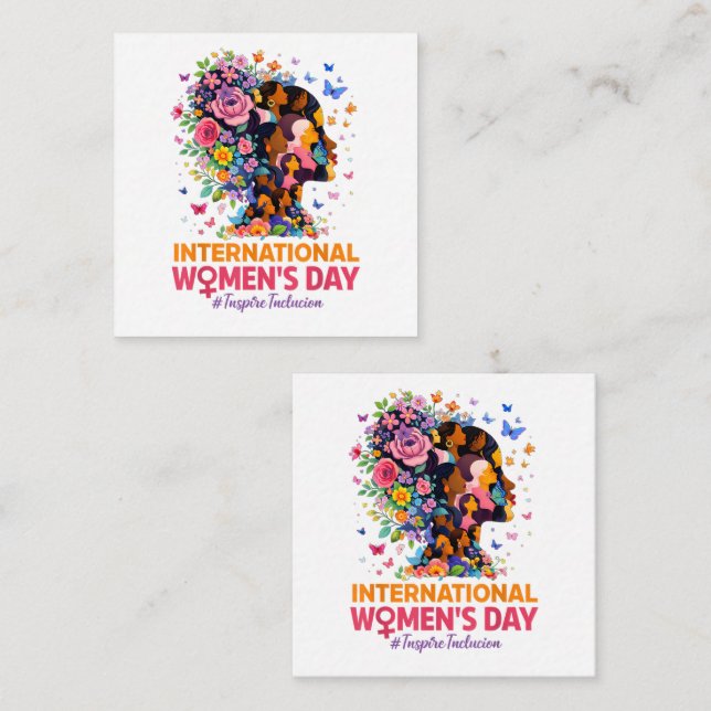 Cartão De Informações Dia Internacional da Mulher (Frente/Verso)