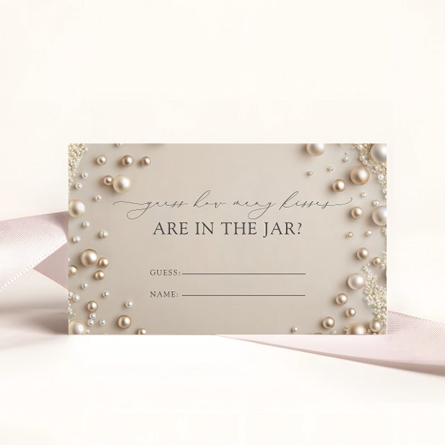 Cartão De Informações Diamantes e Pérolas Quantos Kisses Jogo Bridal (Criador carregado)