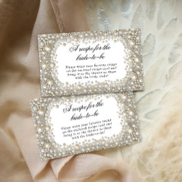 Cartão De Informações Diamantes Pérolas - Receita de Chuveiro Bridal par