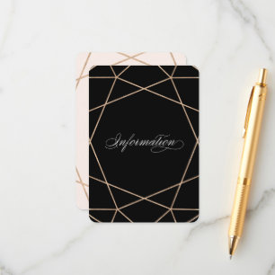 Cartão De Informações Diamond Gemstone Informações Geométricas Modernas