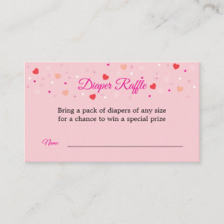Cartão De Informações Diaper Raffle Card to Include with Invitations