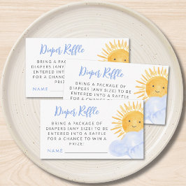 Cartão De Informações Diaper Raffle Ray Of Sunshine Baby Shower