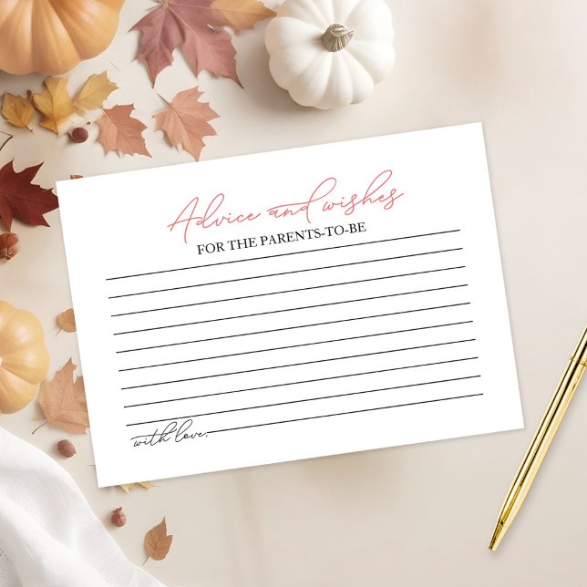 Cartão De Informações Dica de Chá de fraldas de queda de abóbora (Criador carregado)