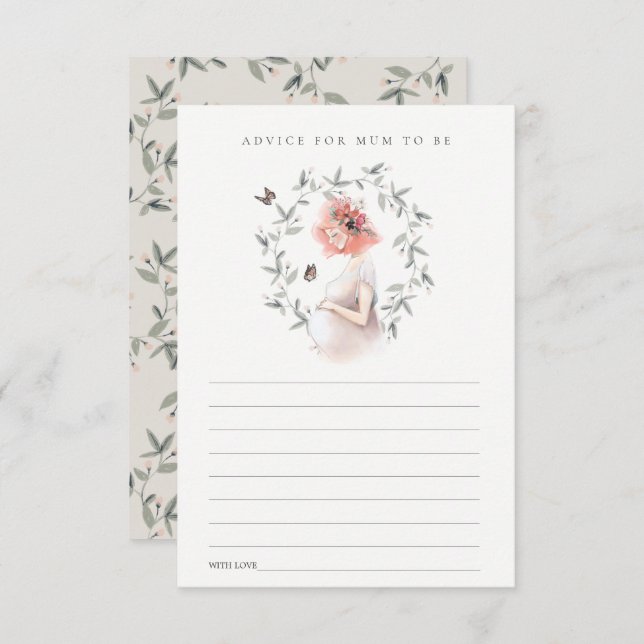 Cartão De Informações Dicas de folhagem para mulheres grávidas para chá  (Frente/Verso)