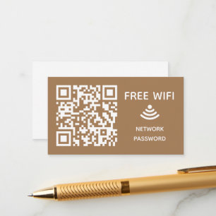 Cartão De Informações Digitalizar para conectar o código qr do Free Wifi