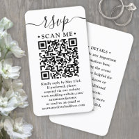 Digitalize-me RSVP e Detalhes Código QR Casamento