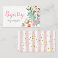 Dinosaur Tea Party Peach Floral Registry