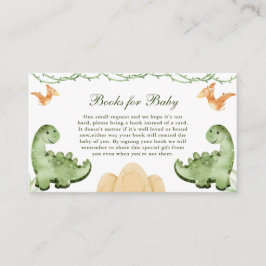 Cartão De Informações Dinossaur Hatching Soon Chá de fraldas Livros para