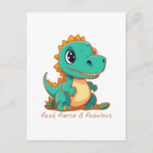 Cartão De Informações Dinossauros Ferozes